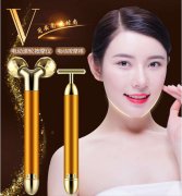安尚电动美容棒V脸器24k黄金色美眼3D面部眼睛提拉紧致美容